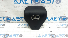 Подушка безопасности airbag в руль водительская Lexus RX350 RX450h 10-12 дорест черная, полез хром, царапины