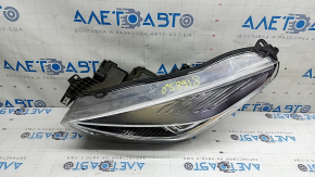 Фара передняя левая в сборе Ford Escape MK3 17-19 рест, галоген+led, светлая, без крепления, песок, потертости, царапины