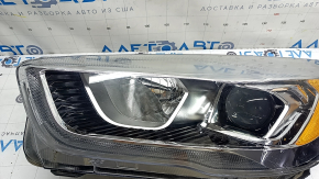 Фара передняя левая в сборе Ford Escape MK3 17-19 рест, галоген+led, светлая, без крепления, песок, потертости, царапины