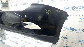 Бампер задний голый Lexus RX350 RX450h 10-15 под парктроники, синий 214, примят, царапины, тычки, трещина, надломано крепление