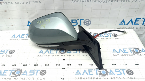 Зеркало боковое правое в сборе Toyota Prius 50 16-20 6 пинов, BSM, зеленое, трещина, царапины