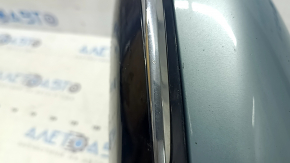 Зеркало боковое правое в сборе Toyota Prius 50 16-20 6 пинов, BSM, зеленое, трещина, царапины