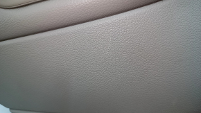 Обшивка двери карточка задняя левая Ford Escape MK3 17-19 рест, серая с черным, вставка пластик, подлокотник кожа серая, с ручкой, царапина