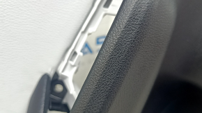 Обшивка двери карточка задняя левая Toyota Prius 50 16-22 черная с серой вставкой, подлокотник кожа, с ручкой, царапины, вмятина
