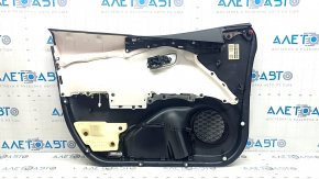 Panou decorativ ușă, dreapta față, Toyota Prius 50 16-22, negru cu inserție gri, cu cotieră din piele, cu mâner, zgârieturi