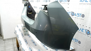 Бампер задний голый Toyota Prius 50 19-22 под парктроники и PMA, зеленый, царапины, вмятина, трещина