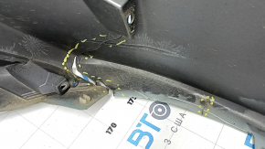 Бампер передний голый Toyota Prius 50 19-22 под парктроники и PMA, зеленый, надломаны крепления, вмятины, царапины, надорван, трещины