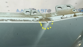 Бампер передний голый Toyota Prius 50 19-22 под парктроники и PMA, зеленый, надломаны крепления, вмятины, царапины, надорван, трещины