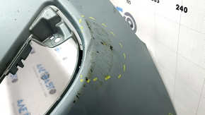 Бампер передний голый Toyota Prius 50 19-22 под парктроники и PMA, зеленый, надломаны крепления, вмятины, царапины, надорван, трещины