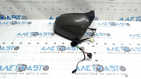Зеркало боковое левое в сборе Audi Q3 83A 19-25 6+2 пинов, поворотник, подогрев, BSM, графит, песок, потертость