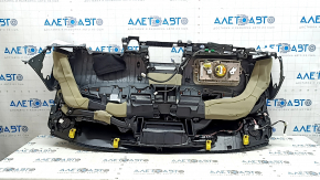 Торпедо передняя панель с AIRBAG Toyota Prius 50 17-22 черная с серым под малый дисплей с накладкой