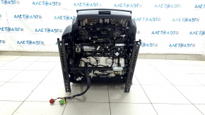 Пассажирское сидение Audi Q3 83A 19-25 с airbag, S-Line, электрическое, механическая подпорка коленей, подогрев, кожа черная, вставки алькантара, белая строчка, царапины на пластике, под чистку