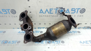 Коллектор выпускной передний с катализатором Lexus RX400h 06-09 ржавый, отрезана шпилька, обрезно крепление