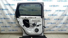 Дверь в сборе задняя левая Audi Q7 16-26 алюминий, keyless, тонировка, под шторку, накладка Quattro, белый LC9A, царапины, песок