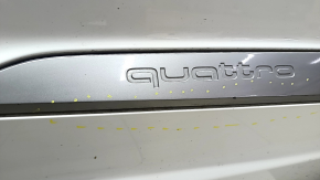 Дверь в сборе задняя правая Audi Q7 16-26 алюминий, keyless, тонировка, под шторку, накладка Quattro, белый LC9A, царапины, царапины на накладке