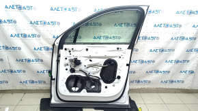 Дверь в сборе передняя правая Audi Q7 16-19 алюминий, keyless, белый LC9A, серый мат накладка