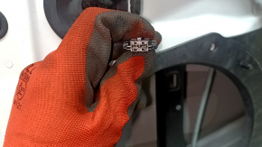 Дверь в сборе передняя правая Audi Q7 16-19 алюминий, keyless, белый LC9A, серый мат накладка
