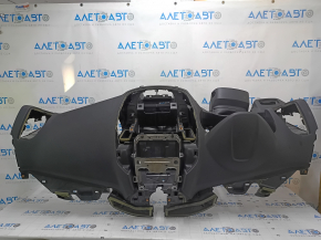 Торпедо передняя панель с AIRBAG Ford C-max MK2 13-18 под большой монитор, черная, сломана планка, примята, трещина в креплении