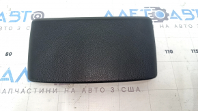 Ornamente consolă centrală din piele neagră pentru Audi Q7 16-25, partea superioară spate, zgâriată