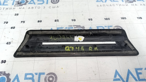 Ornamente prag exterior spate dreapta pentru Audi Q7 16-25, negru cu crom, zgârieturi