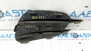 Решетка переднего бампера левая Mercedes W213 E 17-20 под парктроник, AMG pkg, песок