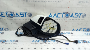 Зеркало боковое правое в сборе Audi Q7 16-19 15+4 пинов, подогрев, автозатемнение, автоскладывание, поворотник, камера, BSM, белое