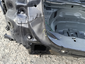 Задняя панель Audi A6 C8 19-24 в сборе 2 части, на кузове, синяя, замята