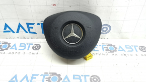Подушка безопасности airbag в руль водительская Mercedes W213 E 300/400/43/63 17-18 черная, потерта