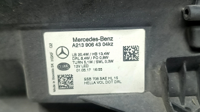 Фара передняя левая в сборе Mercedes W213 E 17-20 LED, надломано крепление, под полировку