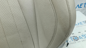 Обшивка спинки водительского сиденья Mercedes W213 E 17-23 бежевая, с подогревом, замята