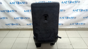Задний ряд сидений 2 ряд центральный Audi Q7 16-19 кожа черная, с подлокотником и ремнем, вмятины, трещина в пластике подлокотника