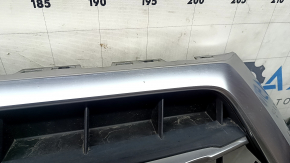 Решетка радиатора grill в сборе Audi Q7 16-19 серая, под парктроники, под камеру, с эмблемами, песок