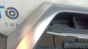 Решетка радиатора grill в сборе Audi Q7 16-19 серая, под парктроники, под камеру, с эмблемами, песок