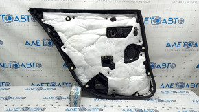 Обшивка двери карточка задняя правая Mazda 3 19-22 4d кожа черная, Mexico built, с ручкой и накладкой, под чистку, царапины