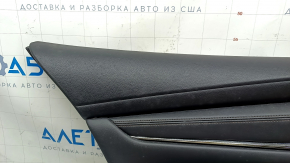 Обшивка двери карточка задняя левая Mazda 3 19-22 4d кожа черная, Mexico built, с ручкой и накладкой, под чистку, царапины