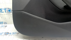 Обшивка двери карточка передняя правая Mazda 3 19-23 4d кожа черная, Mexico built, подлокотник кожа черный, вставка хром "Bose", молдинг хром, с ручкой, царапины, под чистку