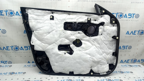 Обшивка двери карточка передняя правая Mazda 3 19-23 4d кожа черная, Mexico built, подлокотник кожа черный, вставка хром "Bose", молдинг хром, с ручкой, царапины, под чистку