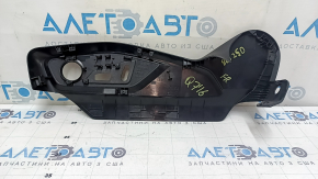 Накладка боковая пассажирского сидения правая Audi Q7 16-19 черная, под поясничную подпорку, царапины