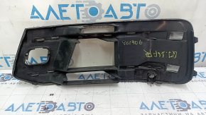 Решетка переднего бампера правая Audi Q7 16-19 хром под парктроник без радара, без заглушки, песок