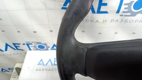 Руль голый Mazda 3 19-26 кожа черная, Mexico built, с накладками, царапины