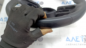 Руль голый Mazda 3 19-26 кожа черная, Mexico built, с накладками, царапины