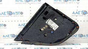 Ornamente ușă, placă spate dreapta, Mercedes W213 E 17-23, piele neagră, inserție piele bej, cotieră piele bej, fără perdea, inserție lemn, Burmester, cu suprapuneri și mâner, lovituri, bara de protec