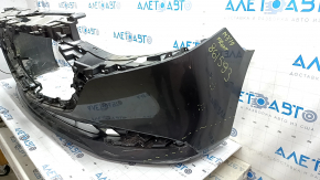 Бампер передний голый Mazda 3 19-26 4d, графит 46G, после ремонта, шпакля, сломанные крепления