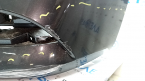 Бампер передний голый Mazda 3 19-26 4d, графит 46G, после ремонта, шпакля, сломанные крепления