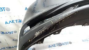 Бампер передний голый Mazda 3 19-26 4d, графит 46G, после ремонта, шпакля, сломанные крепления