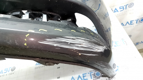 Бампер передний голый Mazda 3 19-26 4d, графит 46G, после ремонта, шпакля, сломанные крепления