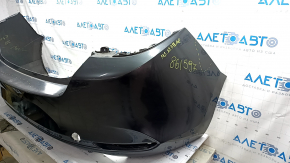 Бампер задний голый Mazda 3 19-26 4d, графит 46G, примят, царапины