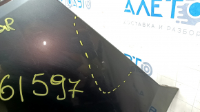 Бампер задний голый Mazda 3 19-26 4d, графит 46G, примят, царапины