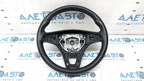Руль голый Mercedes W213 E 300/400/43 17-18 под лепестки без подогрева, кожа черная, царапины, примят, по чистку