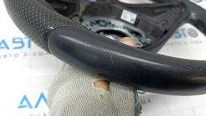 Руль голый Mercedes W213 E 300/400/43 17-18 под лепестки без подогрева, кожа черная, царапины, примят, по чистку